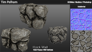 Rock Wall 3D Model